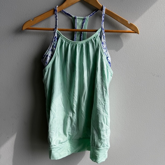 Ivivva Light Green and Blue Tank Top - Picture 1 of 5